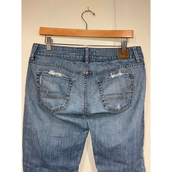 American Eagle 5 Pocket Regular Straight Jeans Women's Size 8 Blue - Picture 2 of 6
